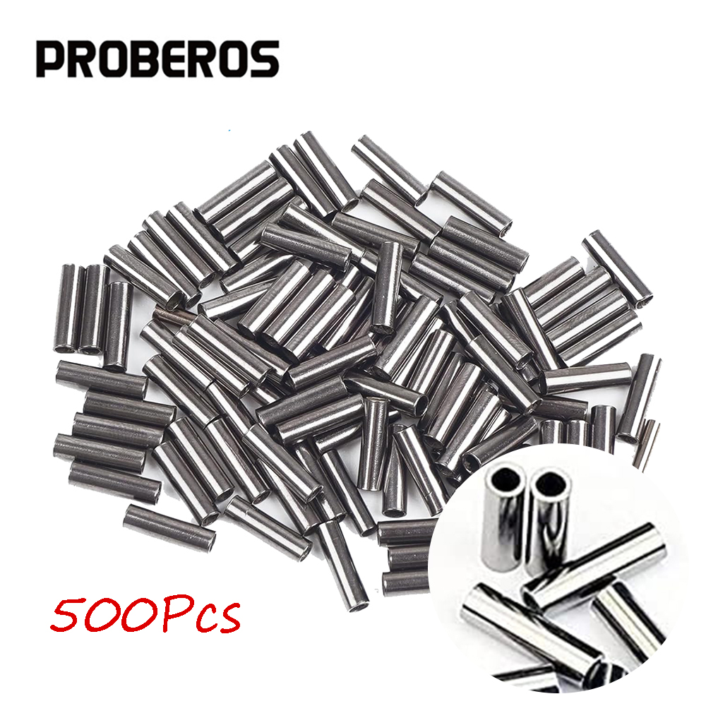 Fishing Quest - 500Pcs Fishing Single Barrel Crimping Sleeves