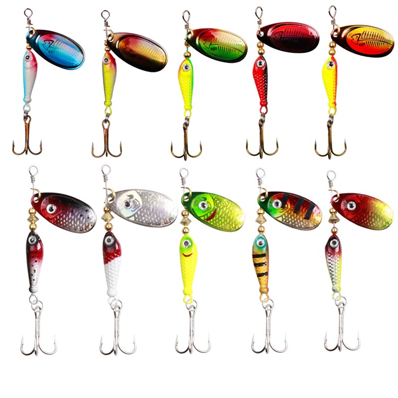 Fishing Equipment Deals - 10pcs/Set Spinner Lures 9.1g 7cm Sequins