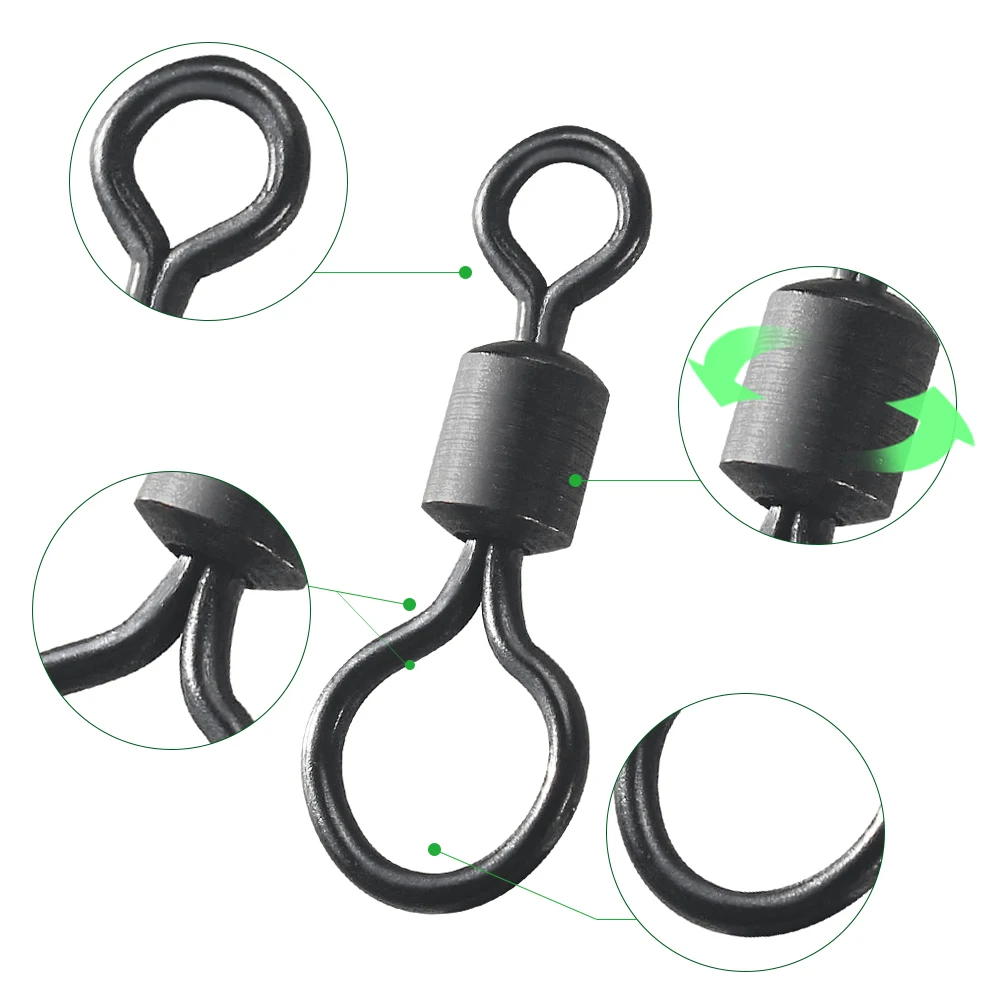100pcs Carp Fishing Swivel Big - Fishing Quest recension och pris