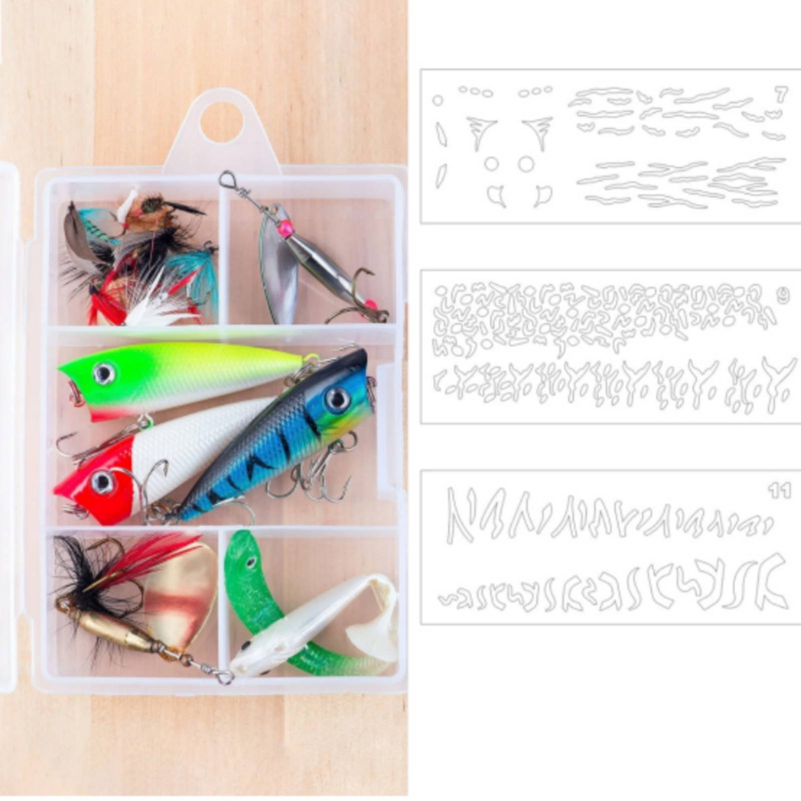 Lure Painting Template DIY Lur - Fishing Lure recension och pris
