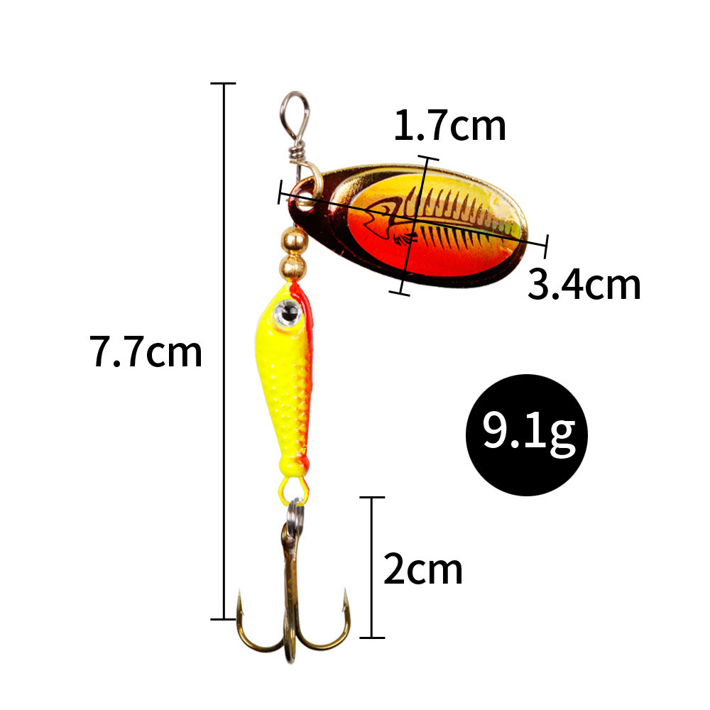 10pcs/Set Spinner Lures 9.1g 7 - Fishing Equipment Deals recension och pris